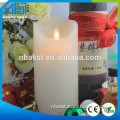 2015 Hot Sale Warm White Moving Wick Yellow Flickering Led Candle Wholesale